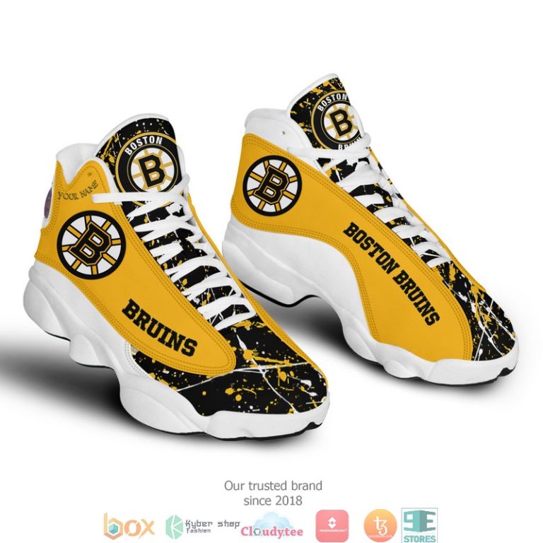 Personalized-Nhl-Boston-Bruins-Air-Jordan-13-Shoes-2