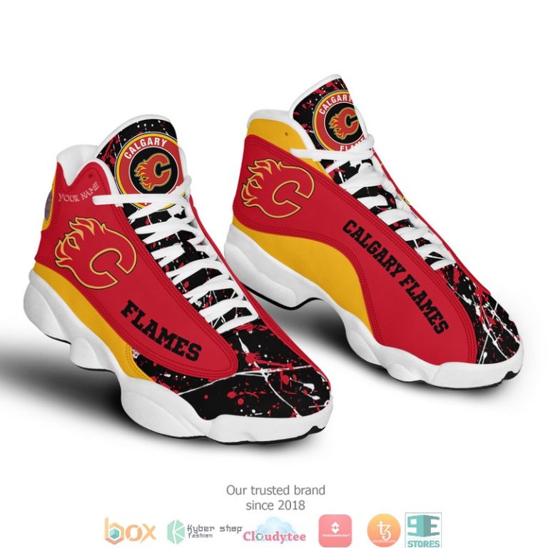 Personalized-Nhl-Calgary-Flames-Air-Jordan-13-Shoes-2