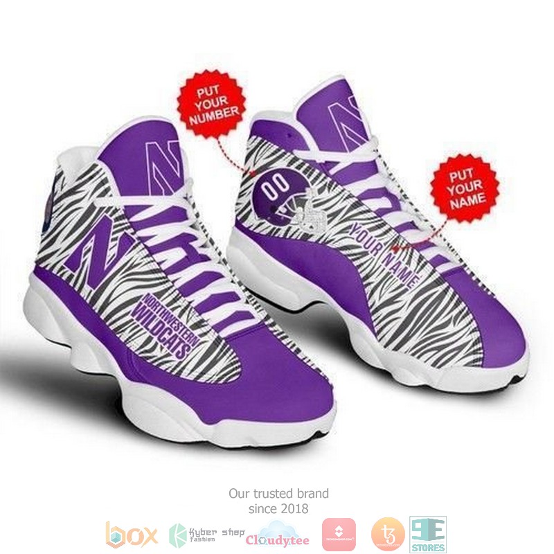 Personalized Northwestern Wildcats Football Ncaaf Air Jordan 13 Sneaker Shoes Personalized Northwestern Wildcats Football Ncaaf Air Jordan 13 Sneaker Shoes
