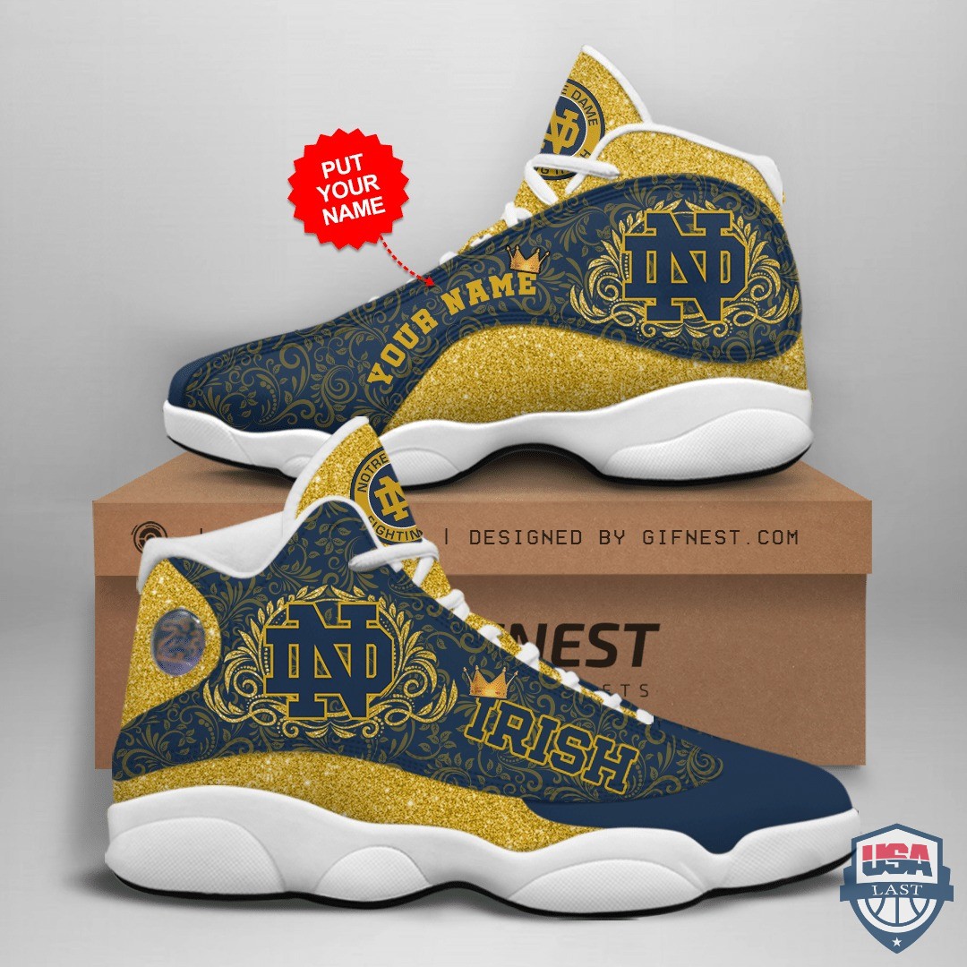 Personalized Notre Dame Fighting Irish Glitter Air Jordan 13 Shoes Personalized Notre Dame Fighting Irish Glitter Air Jordan 13 Shoes