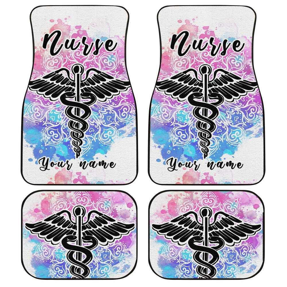 Personalized Nurse Car Floor Mats Custom Mandala Car Accessoories Gifts Idea For Nurse Personalized Nurse Car Floor Mats Custom Mandala Car Accessoories Gifts Idea For Nurse