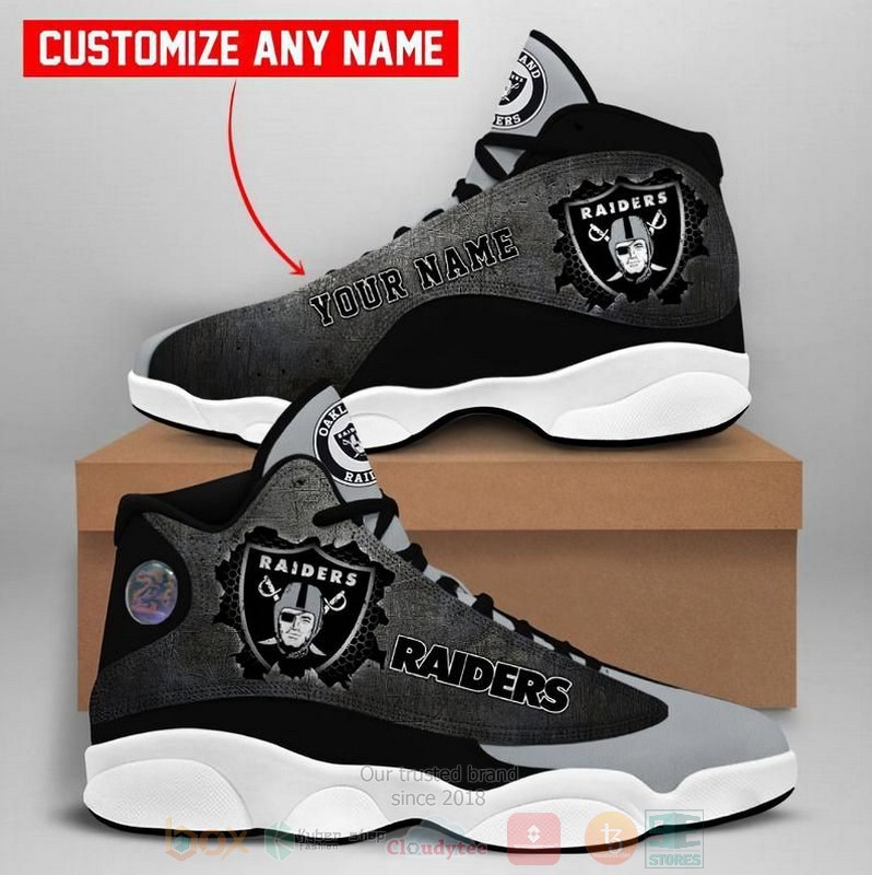 Personalized Oakland Raiders Nfl Custom Air Jordan 13 Shoes Personalized Oakland Raiders Nfl Custom Air Jordan 13 Shoes