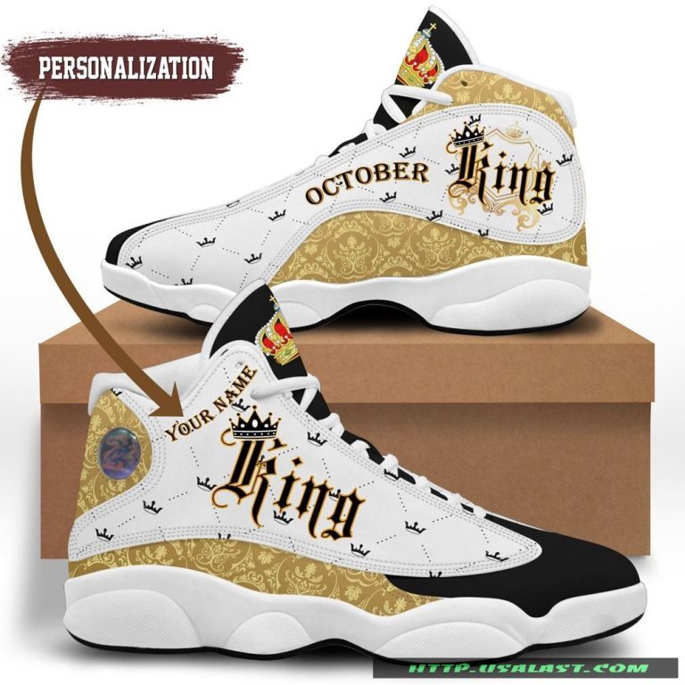 Personalized-October-King-Air-Jordan-13-Shoes-Gold-Version-1