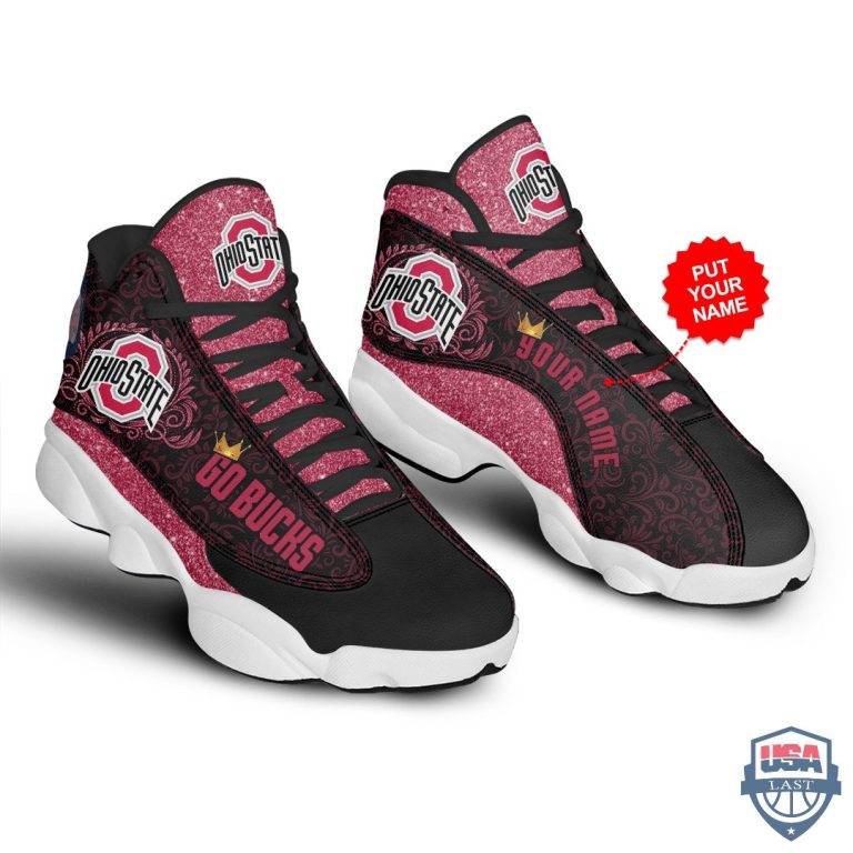 Personalized-Ohio-State-Go-Bucks-Glitter-Air-Jordan-13-Shoes-2