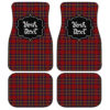 Personalized Oliver Tartan Car Floor Mats Custom Name Car Accessories