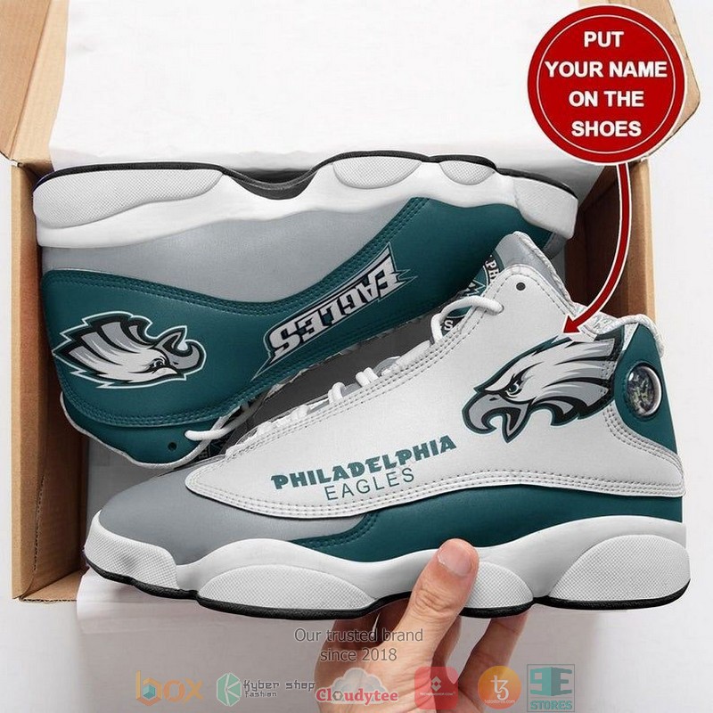 Personalized Philadelphia Eagles Nfl Big Logo Football Team Air Jordan 13 Sneaker Shoes Personalized Philadelphia Eagles Nfl Big Logo Football Team Air Jordan 13 Sneaker Shoes