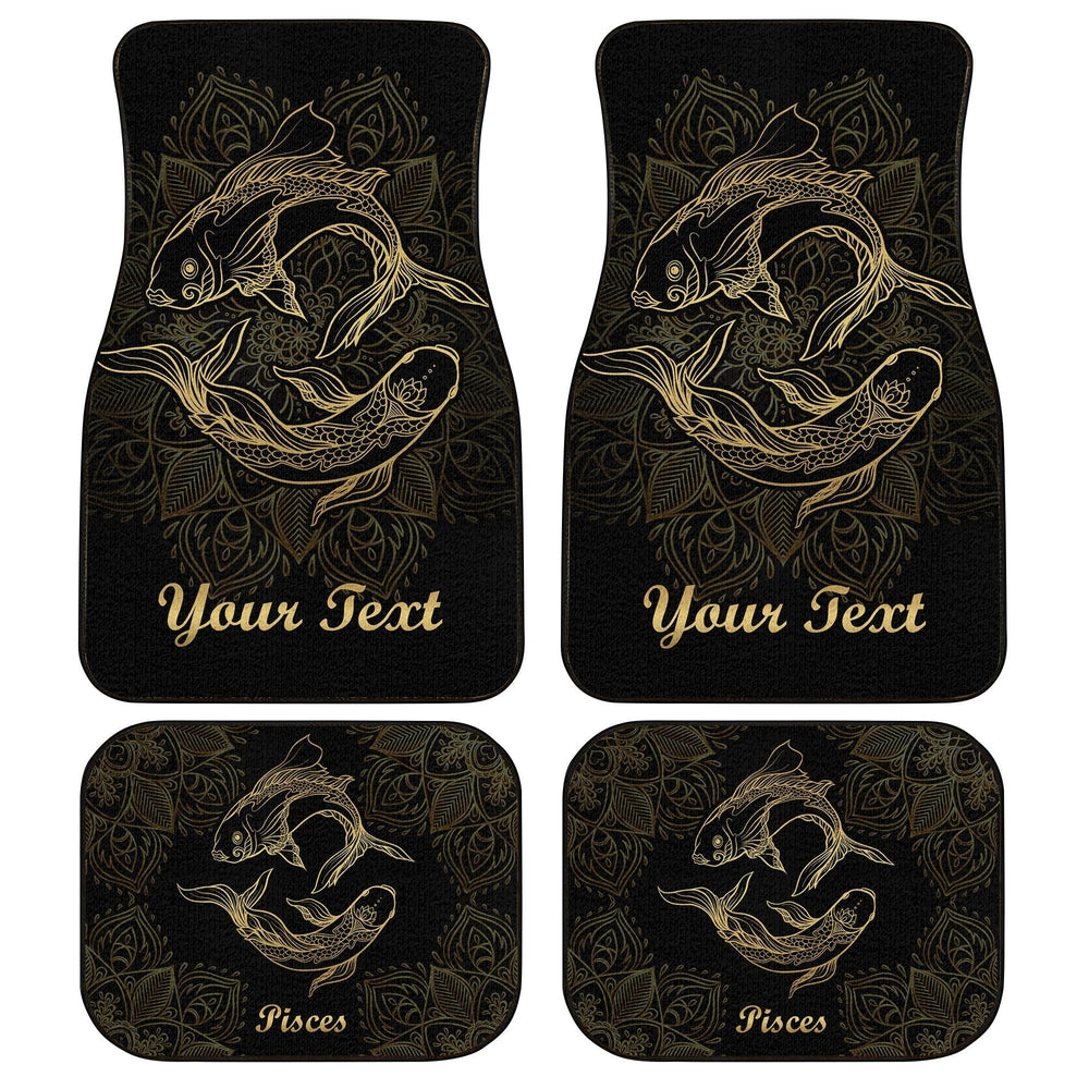 Personalized Pisces Car Floor Mats Custom Zodiac Sign Pisces Car Accessories Gifts Idea Personalized Pisces Car Floor Mats Custom Zodiac Sign Pisces Car Accessories Gifts Idea