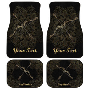 Personalized Sagittarius Car Floor Mats Custom Zodiac Sign Sagittarius Car Accessories Gifts Idea