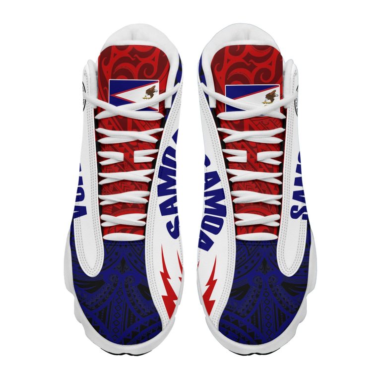 Personalized-Samoa-White-Blue-Custom-Air-Jordan-13-Shoes-1