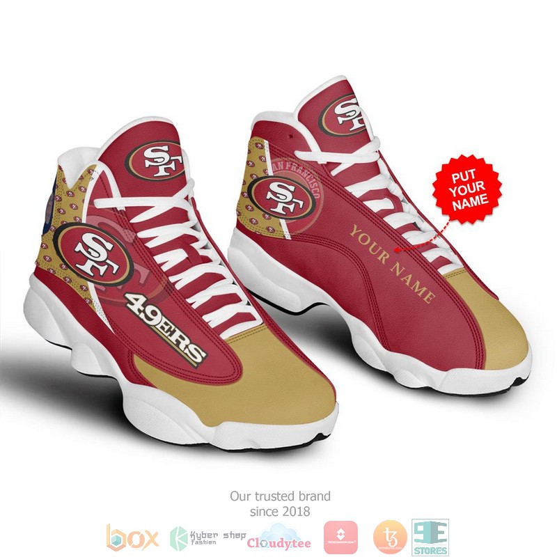 Personalized San Francisco 49Ers Nfl 1 Football Air Jordan 13 Sneaker Shoes Personalized San Francisco 49Ers Nfl 1 Football Air Jordan 13 Sneaker Shoes