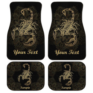 Personalized Scorpio Car Floor Mats Custom Zodiac Sign Scorpio Car Accessories Gifts Idea
