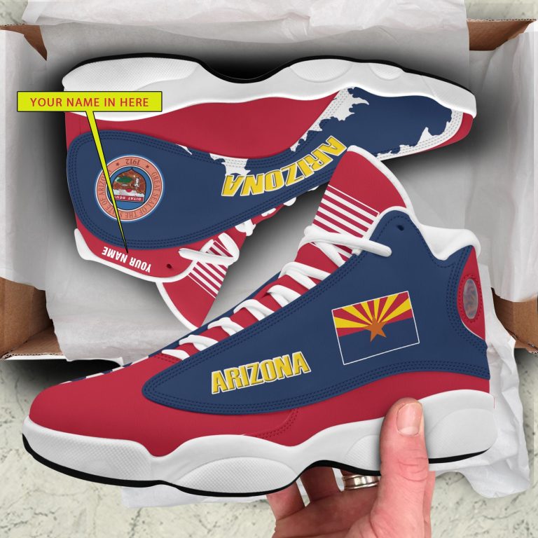 Personalized-Seal-Of-Arizona-Flag-Custom-Air-Jordan-13-Shoes-1