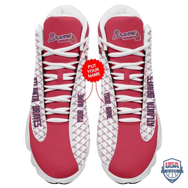 Personalized-Shoes-Atlanta-Braves-Primary-Air-Jordan-13-Custom-Name-1