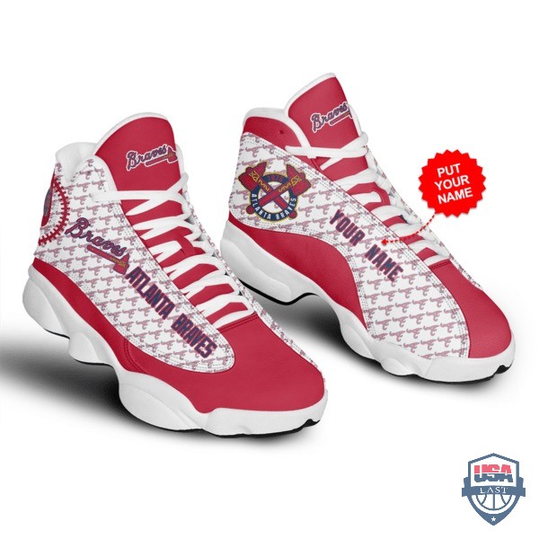 Personalized-Shoes-Atlanta-Braves-Primary-Air-Jordan-13-Custom-Name-2