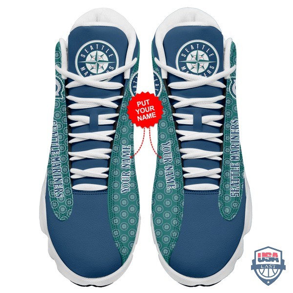 Personalized-Shoes-Seattle-Mariners-Air-Jordan-13-Custom-Name-1