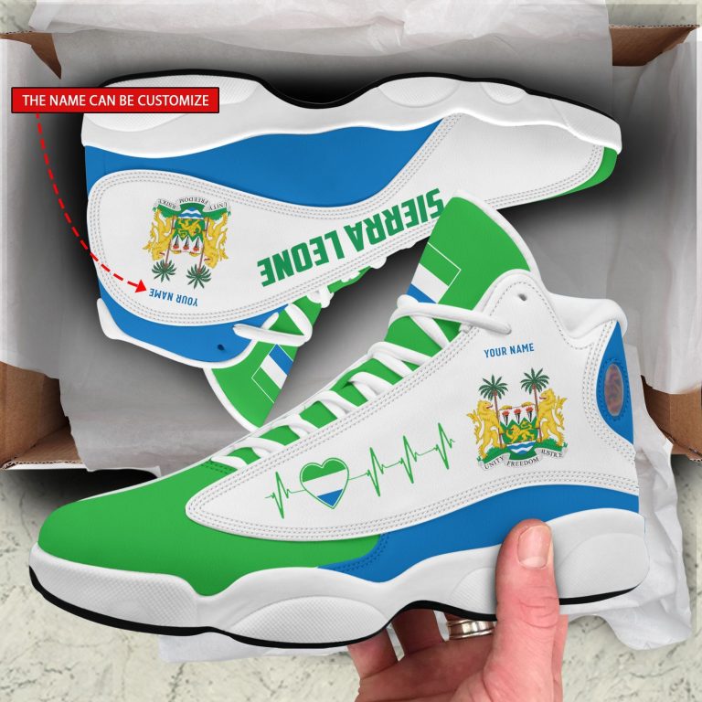 Personalized-Sierra-Leone-Flag-Custom-Air-Jordan-13-Shoes-1