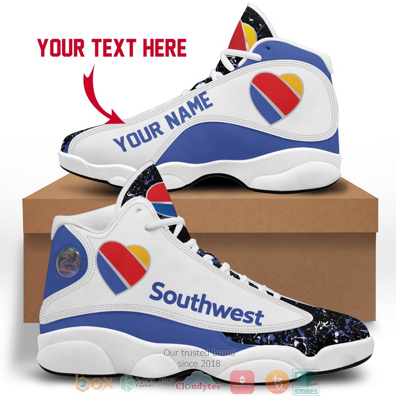 Personalized Southwest Airlines Color Plash Air Jordan 13 Sneaker Shoes Personalized Southwest Airlines Color Plash Air Jordan 13 Sneaker Shoes