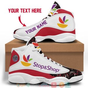 Personalized Stop And Shop Color Plash Air Jordan 13 Sneaker Shoes