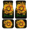 Personalized Sunflower Car Floor Mats Custom Dog Paw Car Accessories
