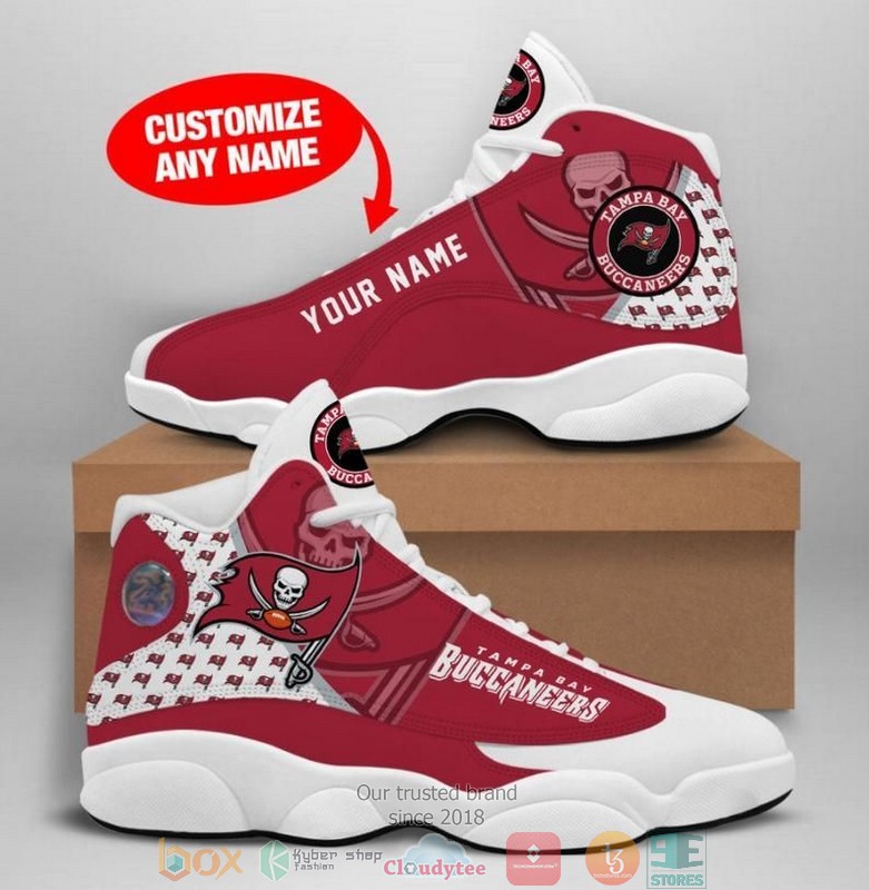 Personalized Tampa Bay Buccaneers Nfl Big Logo Football Team 6 Air Jordan 13 Sneaker Shoes Personalized Tampa Bay Buccaneers Nfl Big Logo Football Team 6 Air Jordan 13 Sneaker Shoes