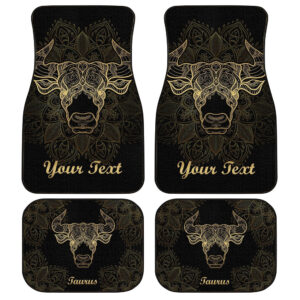 Personalized Taurus Car Floor Mats Custom Zodiac Sign Taurus Car Accessories Gifts Idea