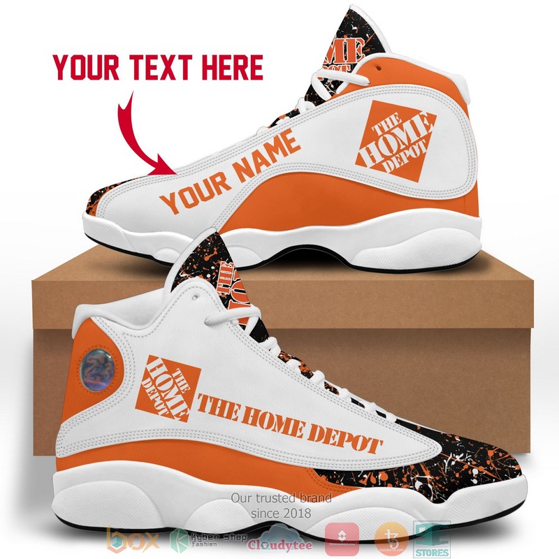 Personalized The Home Depot Color Plash Air Jordan 13 Sneaker Shoes Personalized The Home Depot Color Plash Air Jordan 13 Sneaker Shoes