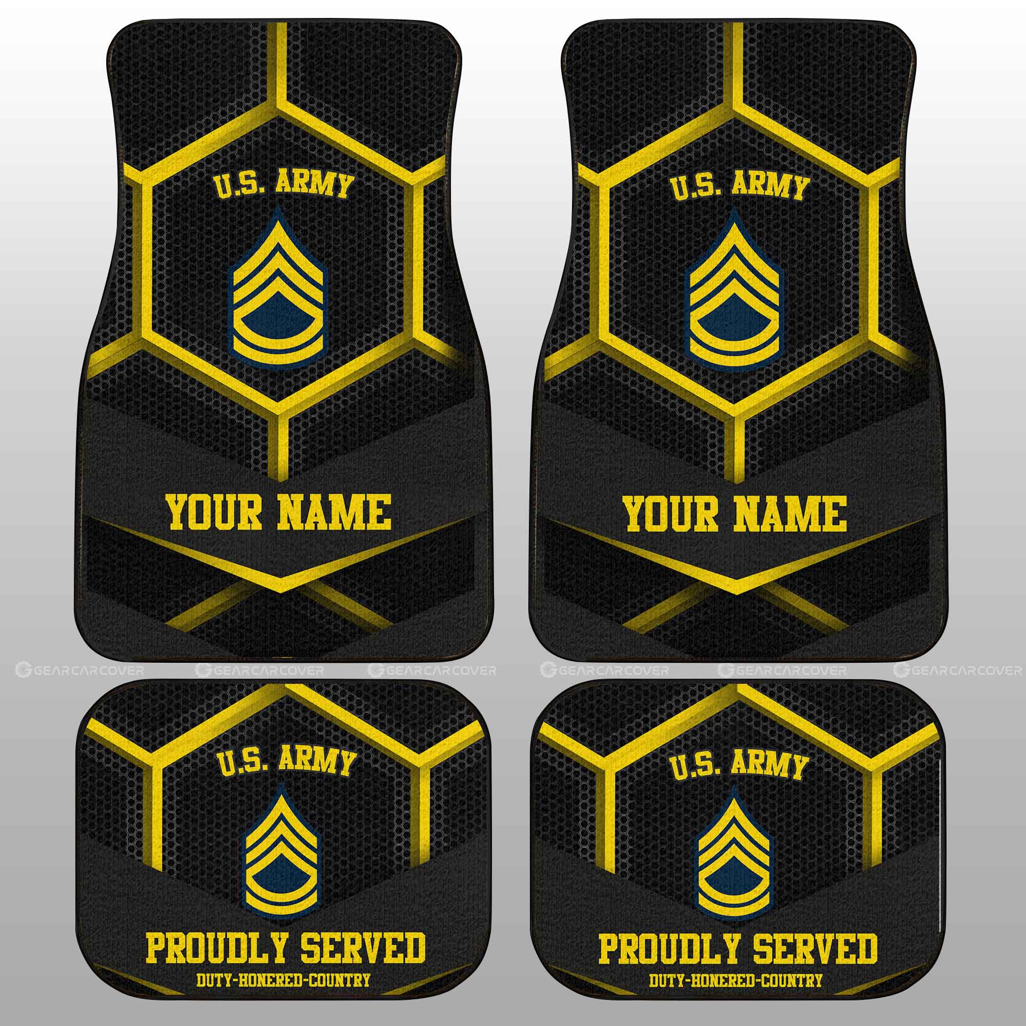 Personalized U.S Army Veterans Car Floor Mats Customized Name US Military Car Accessories Personalized U.S Army Veterans Car Floor Mats Customized Name US Military Car Accessories