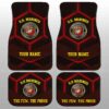 Personalized U.S. Marine Corps Car Floor Mats Customized Name US Military Car Accessories