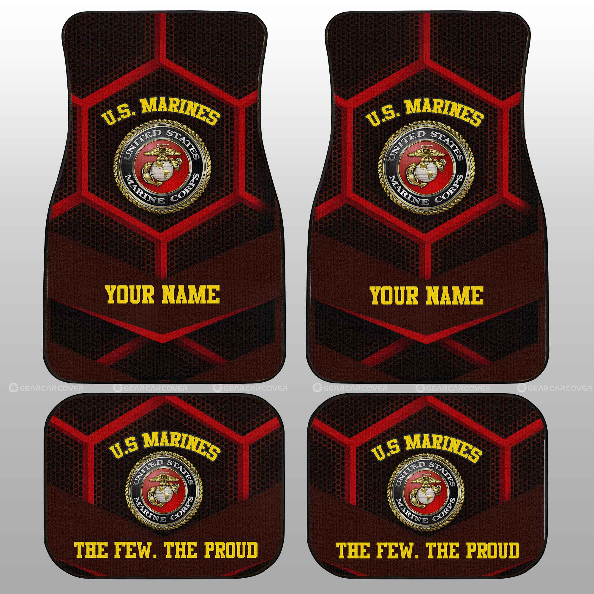 Personalized U.S. Marine Corps Car Floor Mats Customized Name US Military Car Accessories Personalized U.S. Marine Corps Car Floor Mats Customized Name US Military Car Accessories