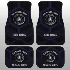 Personalized U.S. Space Force Military Car Floor Mats Custom Name Car Accessories