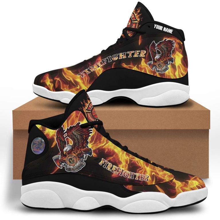 Personalized-Us-Firefighter-Eagle-Custom-Air-Jordan-13-Shoes-1