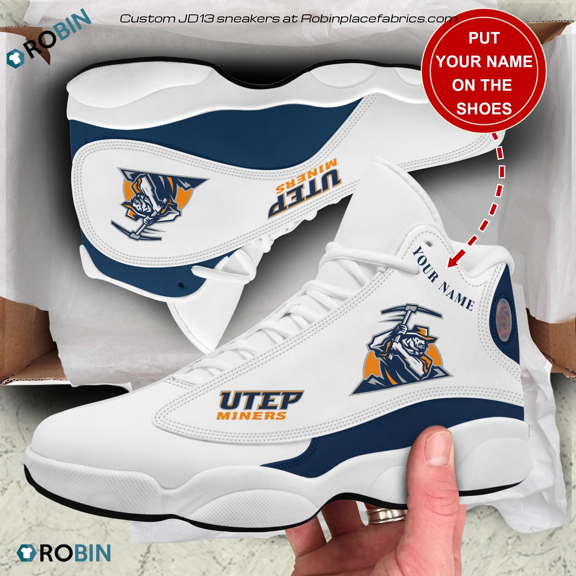 Personalized Utep Miners Air Jordan 13 Shoes Custom Jordan 13 Sneakers Personalized Utep Miners Air Jordan 13 Shoes Custom Jordan 13 Sneakers