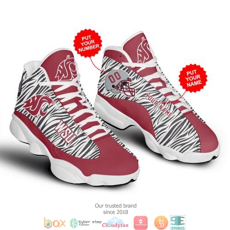 Personalized Washington State Cougars Football Ncaa Air Jordan 13 Sneaker Shoes Personalized Washington State Cougars Football Ncaa Air Jordan 13 Sneaker Shoes