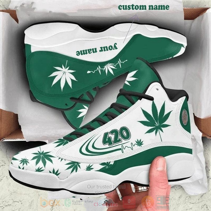 Personalized Weed Leaf Custom Air Jordan 13 Shoes Personalized Weed Leaf Custom Air Jordan 13 Shoes
