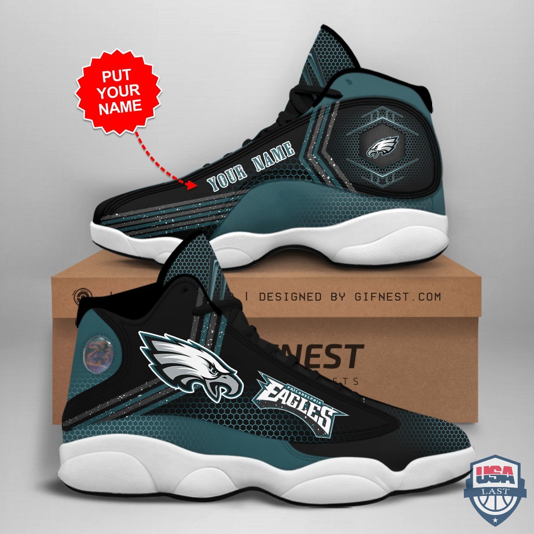 Philadelphia Eagles Air Jordan 13 Custom Name Personalized Shoes Philadelphia Eagles Air Jordan 13 Custom Name Personalized Shoes