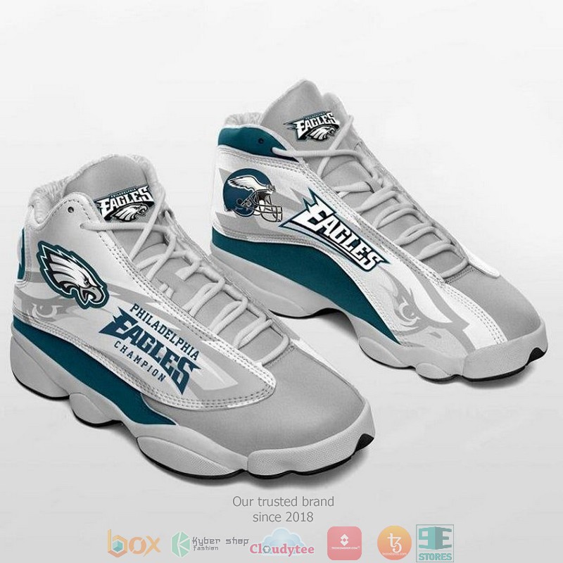 Philadelphia Eagles Nfl Big Logo Football Team 7 Air Jordan 13 Sneaker Shoes Philadelphia Eagles Nfl Big Logo Football Team 7 Air Jordan 13 Sneaker Shoes