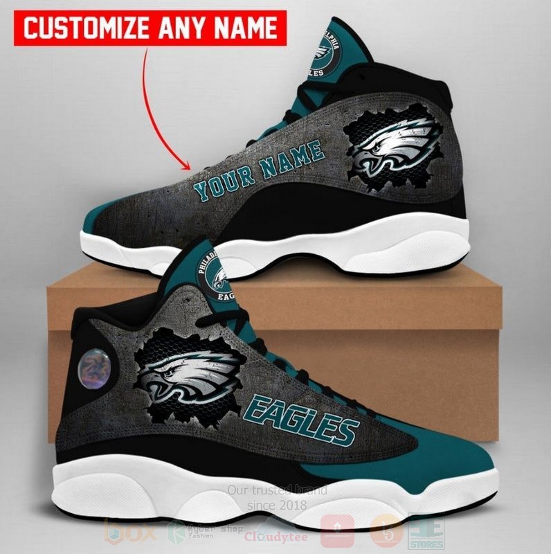 Philadelphia Eagles Nfl Big Logo Football Team Custom Name Air Jordan 13 Shoes Philadelphia Eagles Nfl Big Logo Football Team Custom Name Air Jordan 13 Shoes