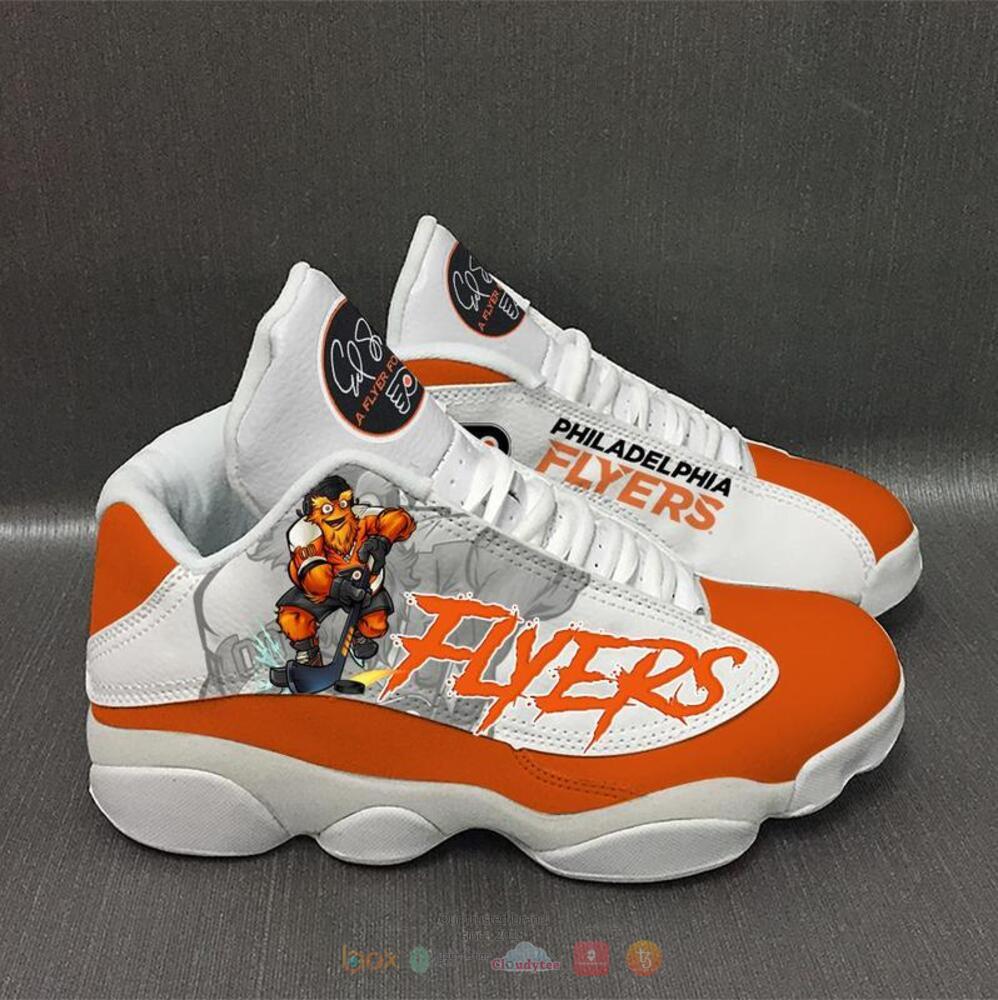 Philadelphia Flyers Nhl White Orange Air Jordan 13 Shoes Philadelphia Flyers Nhl White Orange Air Jordan 13 Shoes