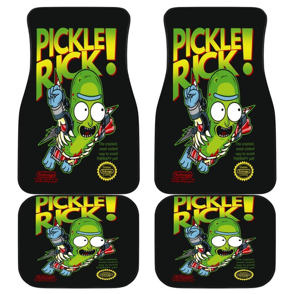 Pickle Rick Funny Cartoon Car Floor Mats Pickle Rick Funny Cartoon Car Floor Mats