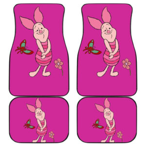 Piglet & Butterfly Funny Cute Cartoon Car Floor Mats 191029