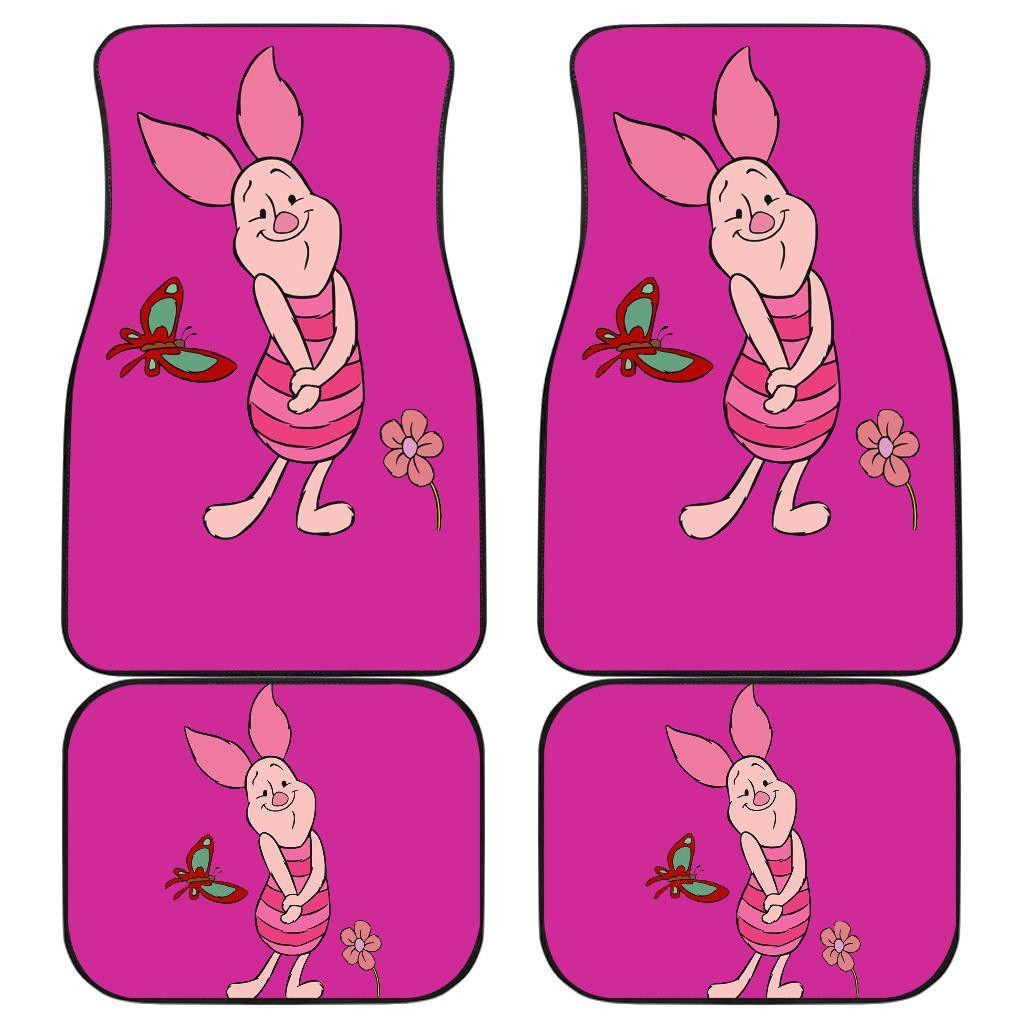 Piglet & Butterfly Funny Cute Cartoon Car Floor Mats 191029 Piglet & Butterfly Funny Cute Cartoon Car Floor Mats 191029