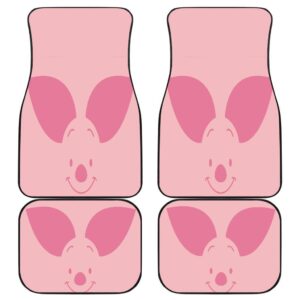 Piglet Emblems Logo in Pink theme Car Floor Mats 191029
