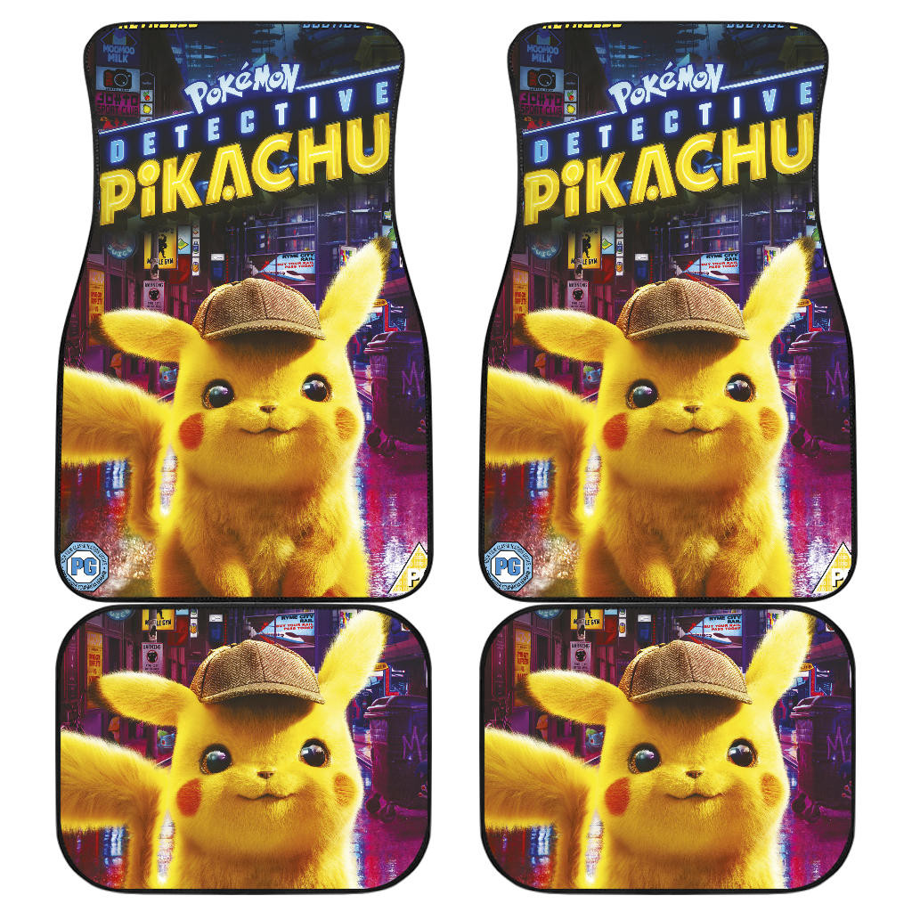 Pikachu Detective Car Floor Mats Pokemon Anime Fan Gift H200221 Pikachu Detective Car Floor Mats Pokemon Anime Fan Gift H200221