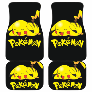 Pikachu Sleepy Car Floor Mats Pokemon Anime Fan Gift H200221