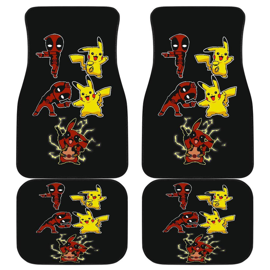 Pikapool Funny Custom in Black theme Car Floor Mats 191030 Pikapool Funny Custom in Black theme Car Floor Mats 191030