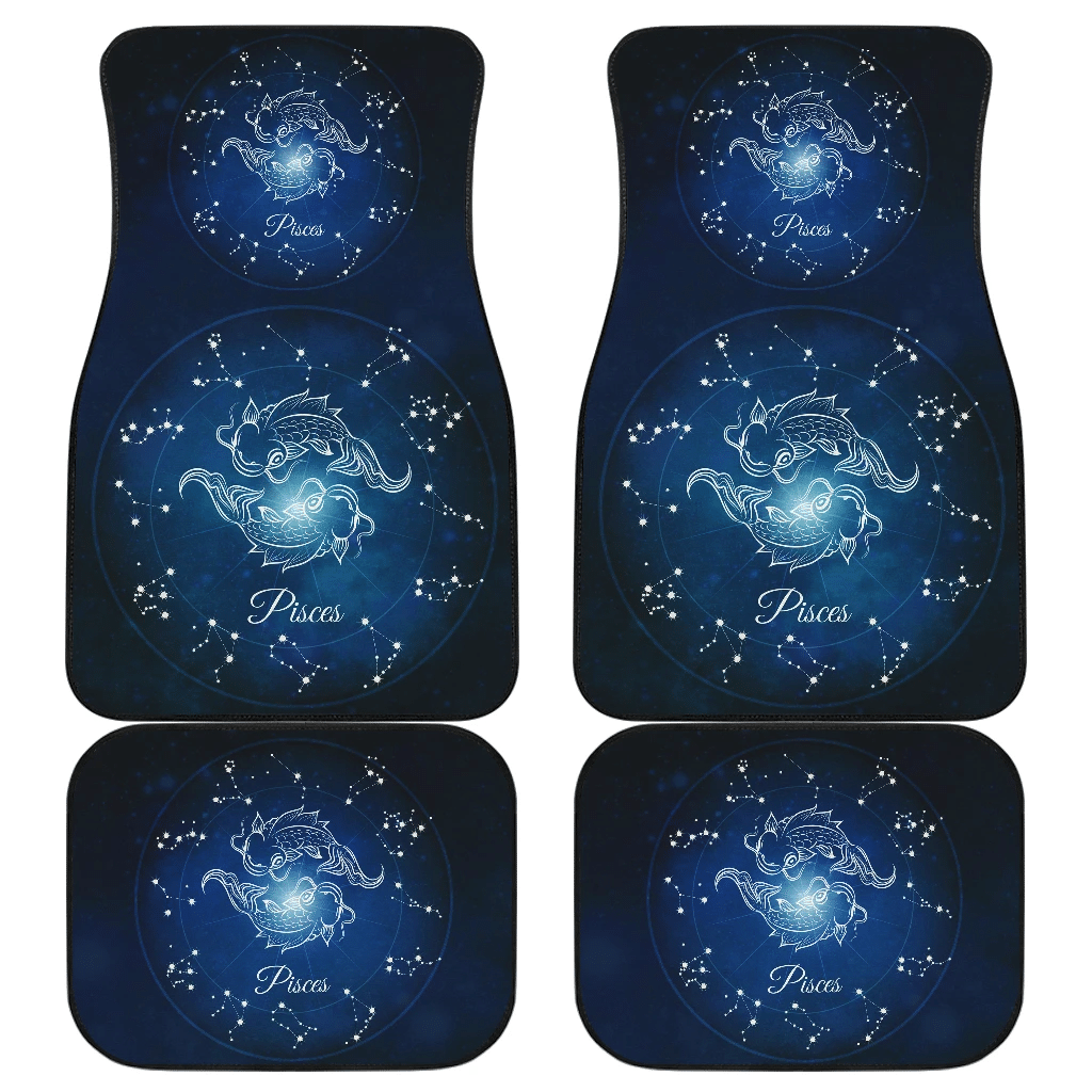 Pisces Zodiac Sign Car Floor Mats Amazing Gift H042620 Pisces Zodiac Sign Car Floor Mats Amazing Gift H042620