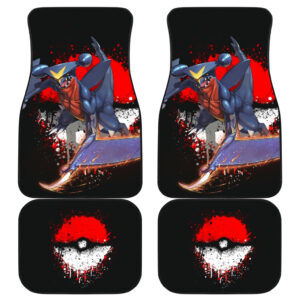 Pokemon Anime Car Floor Mats Garchomp Fighting With Super Strength Broken Poke Ball Car Mats