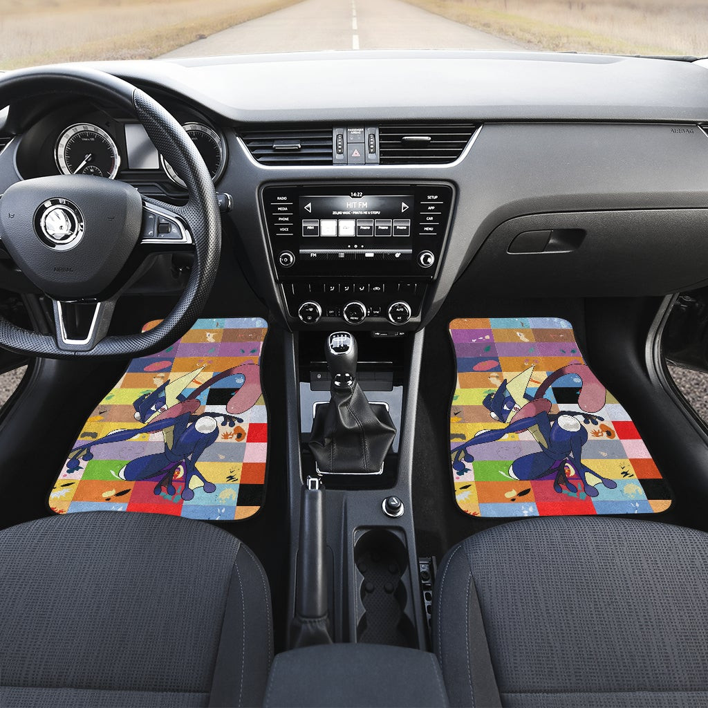 Pokemon-Anime-Car-Floor-Mats-Greninja-Frog-On-Colorful-Minimal-Pokemon-Background-Car-Mats-1