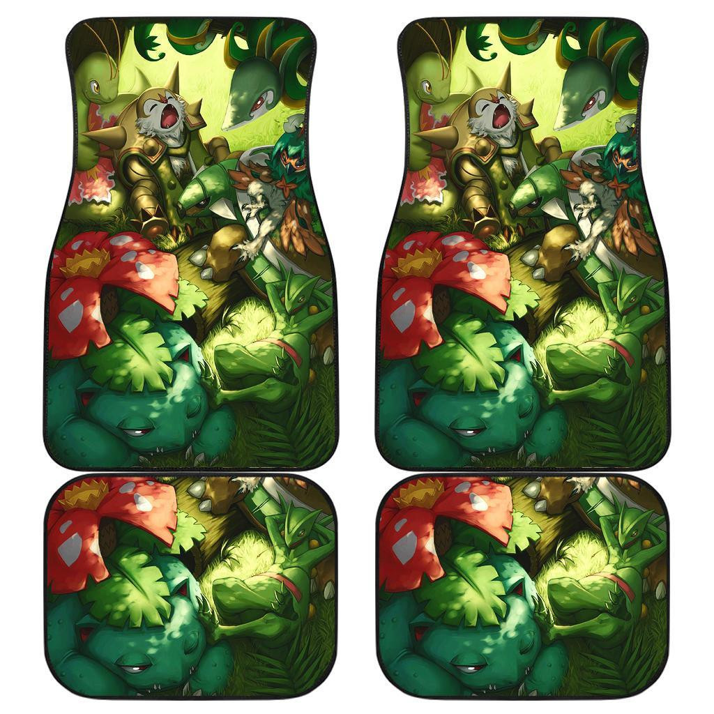 Pokemon Grass Family Custom Car Floor Mats 191030 Pokemon Grass Family Custom Car Floor Mats 191030