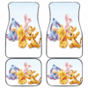 Pooh And Friends Funny Friendship in White theme Car Floor Mats 191030